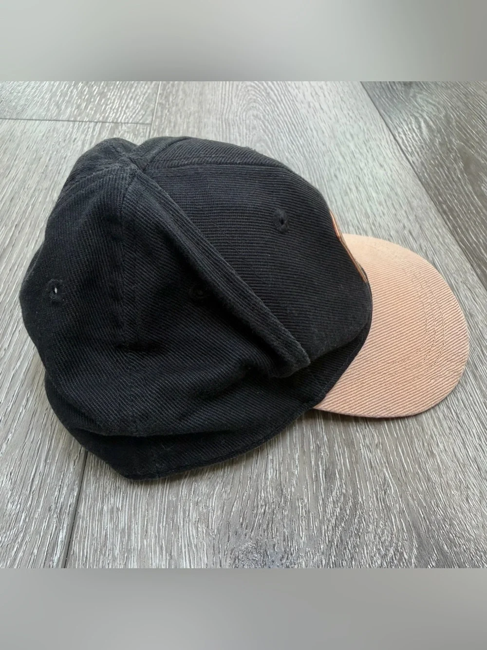 BINKY BRO LAS PENITAS SNAPBACK HAT BLACK PANELING TAN BRIM SIZE INFANT 4-12MO